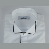 Mens CEREMONIA Tuxedo Formal Shirt 100% Cotton Turkey Slim Fit 3061 13 AB white - J.Valintin Men's Wear Legend - 97095