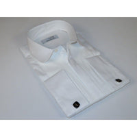 Mens CEREMONIA Tuxedo Formal Shirt 100% Cotton Turkey Slim Fit #stn 13 ata White - J.Valintin Men's Wear Legend - 97014