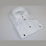 Mens CEREMONIA Tuxedo Formal Shirt 100% Cotton Turkey Slim Fit #stn 13 ATD White - J.Valintin Men's Wear Legend - 97009