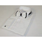 Mens CEREMONIA Tuxedo Formal Shirt 100% Cotton Turkey Slim Fit #stn 13 jkp White - J.Valintin Men's Wear Legend - 97090