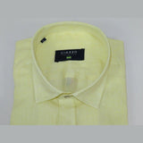 Men's Ciazzo Turkey 100% Linen Breathable Shirt Short Sleeves #Linen 22 Yellow - J.Valintin Men's Wear Legend - 101059