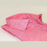 Men's Ciazzo Turkey 100% Linen Breathable Shirt Short Sleeves #Linen 29 Pink - J.Valintin Men's Wear Legend - 101079