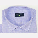 Men's Ciazzo Turkey 100% Linen Breathable Shirt Short Sleeves #Linen 65 Lavender - J.Valintin Men's Wear Legend - 101087