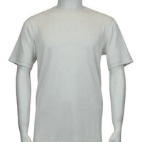 Mens Dressy T - Shirt LOG - IN UOMO Soft Crew Neck Corded Short Sleeves 218 Ivory - J.Valintin Men's Wear Legend - 2250