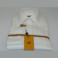 Mens ENZO Egyptian Soft Cotton Dress Shirt Barrel Cuff Wrinkle Free 61101 White - J.Valintin Men's Wear Legend - 13129