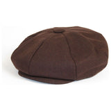 Mens Fashion Classic Flannel Wool Apple Cap Hat by Bruno Capelo ME901 Brown - J.Valintin Men's Wear Legend - 98135