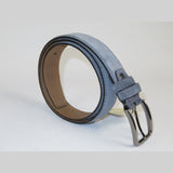 Mens Gray Genuine Suede Soft Leather Belt PIERO ROSSI From Turkey # Gray - C - J.Valintin Men's Wear Legend - 97200