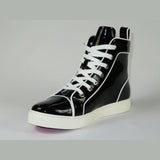 Mens High Top Shoes By FIESSO AURELIO GARCIA, Shiny Patent Leather 2416 Black - J.Valintin Men's Wear Legend - 95078