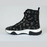 Mens High Top Shoes By FIESSO AURELIO GARCIA,Spikes Rhine stones 2412 Black - J.Valintin Men's Wear Legend - 95047