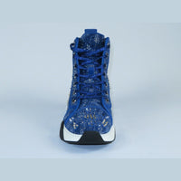 Mens High Top Shoes By FIESSO AURELIO GARCIA,Spikes Rhine stones 2412 Navy Blue - J.Valintin Men's Wear Legend - 95041