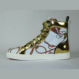 Mens High Top Shoes FIESSO by AURELIO GARCIA Chain Medusa Celebrity 2421 White - J.Valintin Men's Wear Legend - 95109