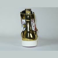 Mens High Top Shoes FIESSO by AURELIO GARCIA Chain Medusa Celebrity 2421 White - J.Valintin Men's Wear Legend - 95109