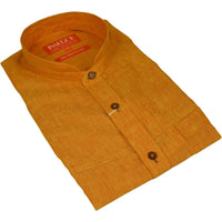 Mens INSERCH linen Shirt Banded Chinese Collar Sleeves - Less SS719 Sunburst - J.Valintin Men's Wear Legend - SS719 - 191 - M