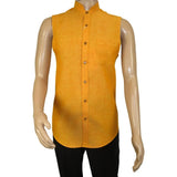 Mens INSERCH linen Shirt Banded Chinese Collar Sleeves - Less SS719 Sunburst - J.Valintin Men's Wear Legend - SS719 - 191 - M