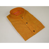 Mens INSERCH linen Shirt Banded Chinese Collar Sleeves - Less SS719 Sunburst - J.Valintin Men's Wear Legend - SS719 - 191 - M