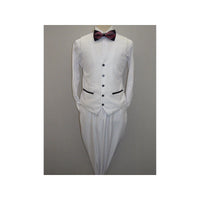 Men's Lorenzo Bruno Shawl Tuxedo Slim 3 Piece Shiny Formal Suit S6501V White - J.Valintin Men's Wear Legend - 19886