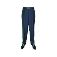 Men's MANTONI Flat Front Pants 100% Wool Super 140's Classic Fit 40901 Navy Blue - J.Valintin Men's Wear Legend - 10375