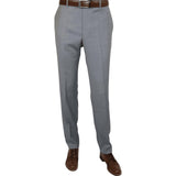 Mens Mantoni Flat Front Pants All Wool Super 140's Classic Fit 46306 - 2 Gray - J.Valintin Men's Wear Legend - 19267