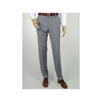 Mens Mantoni Flat Front Pants All Wool Super 140's Classic Fit 46306 - 2 Gray - J.Valintin Men's Wear Legend - 19267