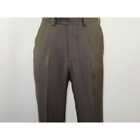 Mens MANTONI Pleated Dress Pants 100% Wool Super 140's Classic Fit 40901 Taupe - J.Valintin Men's Wear Legend - 19321