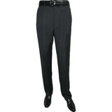 Men's MANTONI Pleated Pants 100% Wool Super 140's Classic Fit 46306 - 3 Charcoal - J.Valintin Men's Wear Legend - 8308