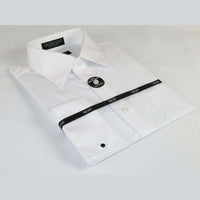 Mens Milani dress shirt cotton Blend easy wash long sleeves white French Cuffs - J.Valintin Men's Wear Legend - 19651