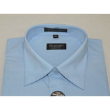 Mens Milani dress shirt soft cotton Blend easy wash business long sleeves Blue - J.Valintin Men's Wear Legend - 2678