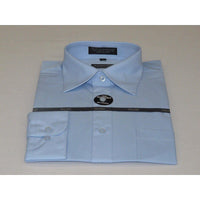 Mens Milani dress shirt soft cotton Blend easy wash business long sleeves Blue - J.Valintin Men's Wear Legend - 2678