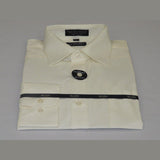 Mens Milani dress shirt soft cotton Blend easy wash business long sleeves Ivory - J.Valintin Men's Wear Legend - 7548