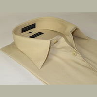 Men's Milani dress shirt soft cotton Blend easy wash business Long sleeves Tan - J.Valintin Men's Wear Legend - 19193