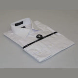 Mens Milani dress shirt soft cotton Blend easy wash business long sleeves white - J.Valintin Men's Wear Legend - 1353