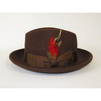 Men's Milani Wool Fedora Hat Soft Crushable Lined FD219 Brown - J.Valintin Men's Wear Legend - FD219 - brown - S