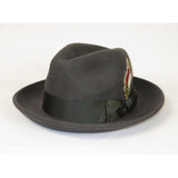 Men's Milani Wool Fedora Hat Soft Crushable Lined FD219 Charcoal Gray - J.Valintin Men's Wear Legend - FD219 - Charcoal - S