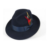 Men's Milani Wool Fedora Hat Soft Crushable Lined FD219 Navy Blue - J.Valintin Men's Wear Legend - FD219 - Navy - S