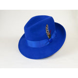 Men's Milani Wool Fedora Hat Soft Crushable Lined FD219 Royal Blue - J.Valintin Men's Wear Legend - FD219 - Royal - S