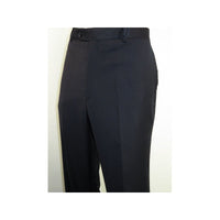 Men's Mizanni Flat Front Trousers Wool Super 150s Classic Fit #1500 Navy Blue - J.Valintin Men's Wear Legend - 8701