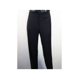 Men's Mizanni Flat Front Trousers Wool Super 150s Classic Fit #1500 Navy Blue - J.Valintin Men's Wear Legend - 8701