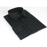 Mens Mondego 100% Cotton Dress Formal Classic shirt Long Sleeves sn300 black New - J.Valintin Men's Wear Legend - 4257