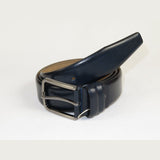 Mens Navy Blue Genuine Leather Belt PIERO ROSSI Turkey Soft Full Grain #Navy - A - J.Valintin Men's Wear Legend - 97211