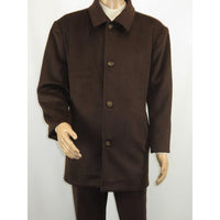 Men's Pea Top Coat Veronesi Wool Cashmere ARNO Brown 46 Regular - J.Valintin Men's Wear Legend - 22545