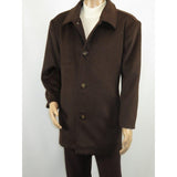 Men's Pea Top Coat Veronesi Wool Cashmere ARNO Brown 46 Regular - J.Valintin Men's Wear Legend - 22545