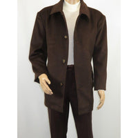 Men's Pea Top Coat Veronesi Wool Cashmere ARNO Brown 46 Regular - J.Valintin Men's Wear Legend - 22545