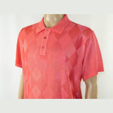 Mens Polo Shirt Slinky Sheer Short Sleeves Soft Touch by Stacy Adams 3703 Coral - J.Valintin Men's Wear Legend - 94029