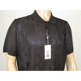 Mens Polo Shirt Slinky Sheer Short Sleeves Soft Touch by Stacy Adams 57007 black - J.Valintin Men's Wear Legend - 100070