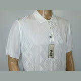 Mens Polo Shirt Slinky Sheer Short Sleeves Soft Touch by Stacy Adams 57007 White - J.Valintin Men's Wear Legend - 100060