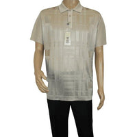 Mens Polo Shirt Slinky Sheer Short Sleeves Soft Touch Stacy Adams 57006 Taupe - J.Valintin Men's Wear Legend - 100031