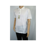 Mens Polo Shirt Slinky Sheer Short Sleeves Soft Touch Stacy Adams 57006 White - J.Valintin Men's Wear Legend - 100026