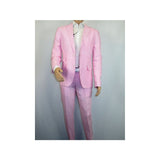 Mens Premium 100% Linen Cocktail Suit by INSERCH Breathable and cool SU880 Pink - J.Valintin Men's Wear Legend - 100661