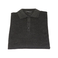 Mens PRINCELY Soft Merinos Wool Sweater Knits Lightweight Polo 1011 - 40 Charcoal - J.Valintin Men's Wear Legend - 96618