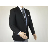 Men's RENOIR Classic Blazer Jacket 100% Wool Single breasted Notch 509 - 1 Black - J.Valintin Men's Wear Legend - 21566